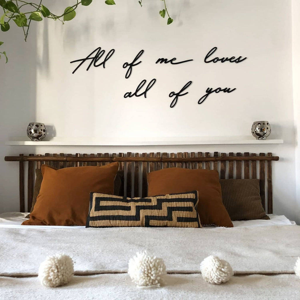 All Of Me Loves All Of You , bedroom art , bedroom decor , bedroom signs - Metal Deco | THEDUKHA